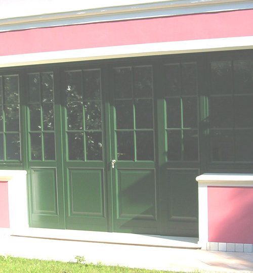 Portafinestra in abete lamellare - Modello Barocco con cordoni