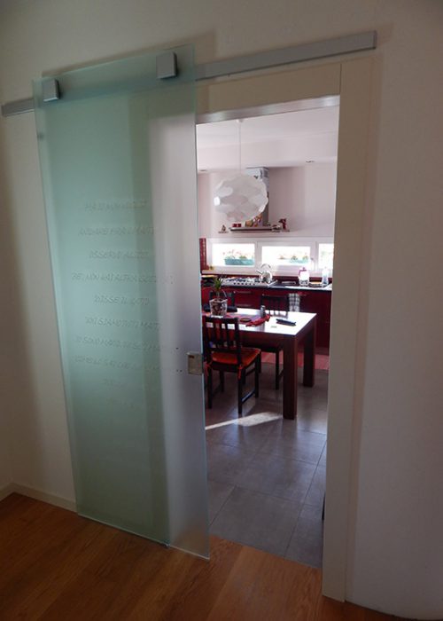 Porta scorrevole tutto vetro - Modello DIVA